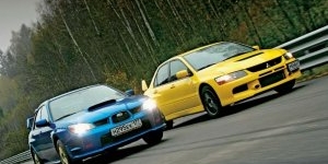 Борьба на рынке между Subaru Impreza WRX и Mitsubishi Lancer Evolution
